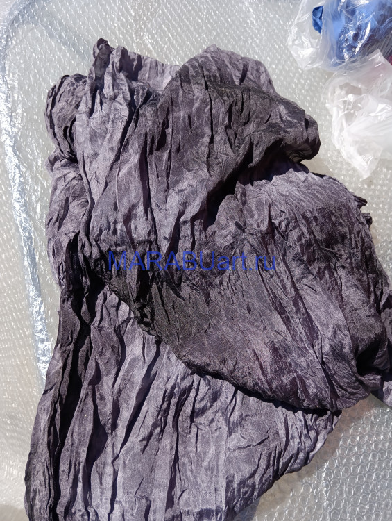 Шелк маргелан. эксельсиор окрашен, серый с черным ш. 45 см д. 1 м 